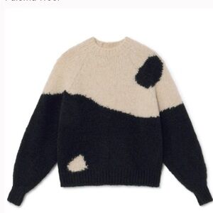 Paloma Wool Black and Cream Sweater